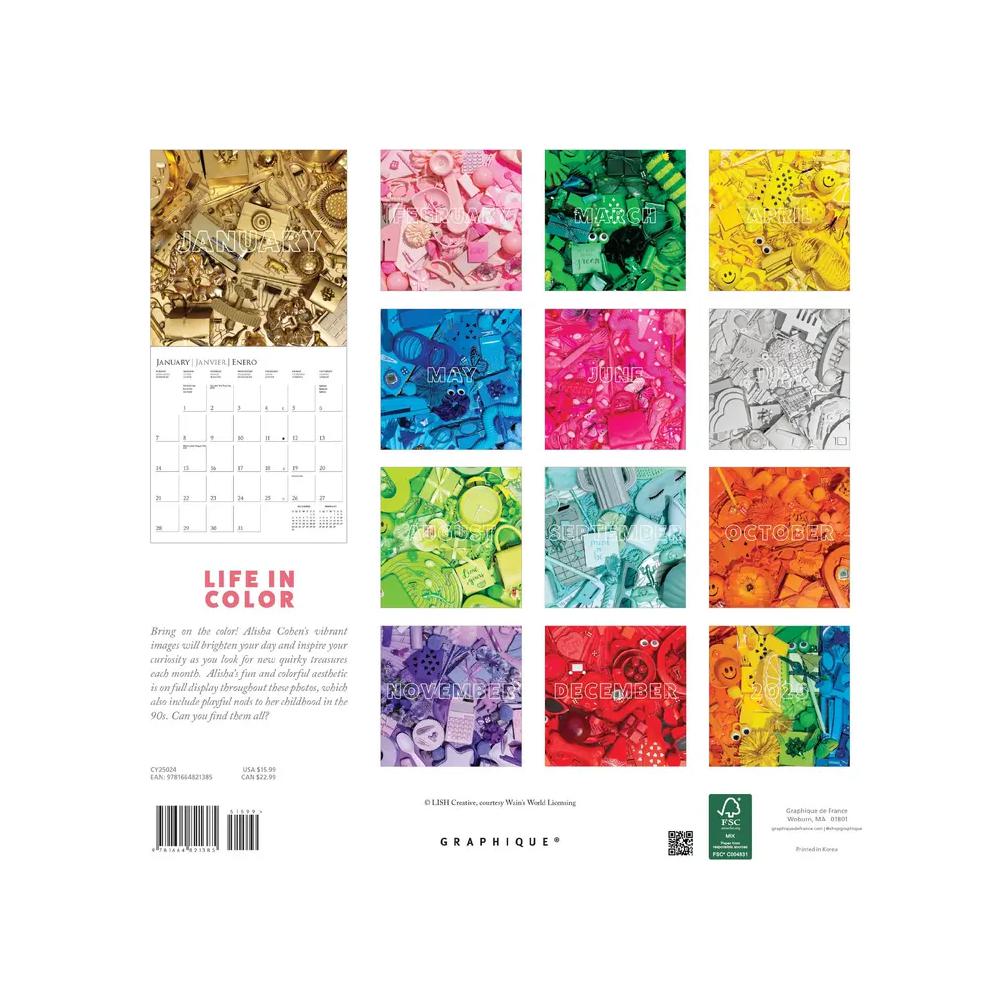 Graphique 2024 Calendar Life in Color